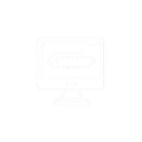 White square with a black border on a white background